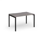 Connex Goal-Post 1200 x 800 x 725mm Single Desk - Black Frame / Grey Oak Top