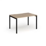 Connex Goal-Post 1200 x 800 x 725mm Single Desk - Black Frame / Kendal Oak Top