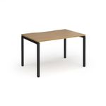 Connex Goal-Post 1200 x 800 x 725mm Single Desk - Black Frame / Oak Top