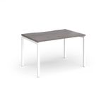 Connex Goal-Post 1200 x 800 x 725mm Single Desk - White Frame / Grey Oak Top