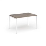 Connex Goal-Post 1200 x 800 x 725mm Single Desk - White Frame / Nebraska Oak Top