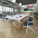 Connex Goal-Post 1200 x 800 x 725mm Single Desk - White Frame / Walnut Top