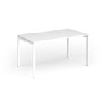 Connex Goal-Post 1400 x 800 x 725mm Single Desk - White Frame / White Top