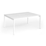 Connex Goal-Post 1600 x 1200 x 725mm Back to Back Desk (2 x 1600mm) - White Frame / White Top