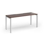 Connex Goal-Post 1600 x 600 x 725mm Single Desk - Silver Frame / Walnut Top