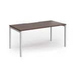 Connex Goal-Post 1600 x 800 x 725mm Single Desk - Silver Frame / Walnut Top