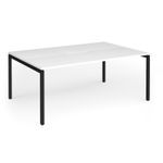 Connex Goal-Post 1800 x 1200 x 725mm Back to Back Desk (2 x 1800mm) - Black Frame / White Top