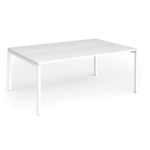 Connex Goal-Post 1800 x 1200 x 725mm Back to Back Desk (2 x 1800mm) - White Frame / White Top