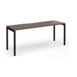 Connex Goal-Post 1800 x 600 x 725mm Single Desk - Black Frame / Walnut Top