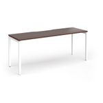 Connex Goal-Post 1800 x 600 x 725mm Single Desk - White Frame / Walnut Top