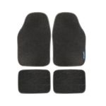 Goodyear 4 Piece Velour Car Mat Set Black 904526