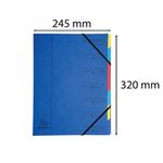 Exacompta Europa 7-Part Organiser 400gsm Pressboard A4 Blue 5219Z