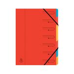 Exacompta Europa 7-Part Organiser 400gsm Pressboard A4 Red 5221Z