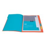 Exacompta Europa 7-Part Organiser 400gsm Pressboard A4 Red 5221Z