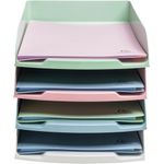 Exacompta Autentik Letter Trays A4+ Assorted (Pack of 4) 111303SETD