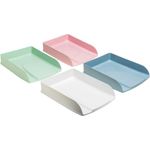 Exacompta Autentik Letter Trays A4+ Assorted (Pack of 4) 111303SETD