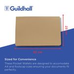 Exacompta Guildhall Full Flap Pocket Wallet Foolscap Buff (Pack of 50) PW2-BUF