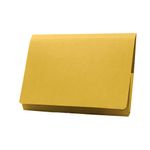 Exacompta Guildhall Full Flap Pocket Wallet Foolscap Yellow (Pack of 50) PW2-YLW