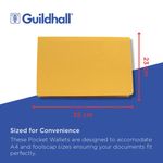 Exacompta Guildhall Full Flap Pocket Wallet Foolscap Yellow (Pack of 50) PW2-YLW