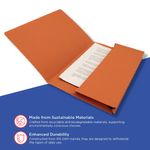 Exacompta Guildhall Full Flap Pocket Wallet Foolscap Orange (Pack of 50) PW2-ORG