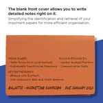 Exacompta Guildhall Full Flap Pocket Wallet Foolscap Orange (Pack of 50) PW2-ORG