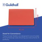 Exacompta Guildhall Full Flap Pocket Wallet Foolscap Red (Pack of 50) PW2-RED