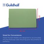 Exacompta Guildhall Brief Size Pocket Wallet 14x10in Green (Pack of 50) PW3-GRN