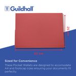 Exacompta Guildhall Brief Size Pocket Wallet 14x10in Red (Pack of 50) PW3-RED