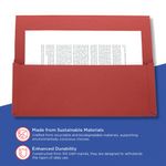 Exacompta Guildhall Brief Size Pocket Wallet 14x10in Red (Pack of 50) PW3-RED