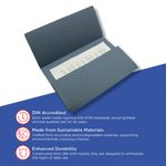 Exacompta Guildhall Document Wallet Foolscap Blue (Pack of 50) GDW1-BLU