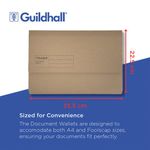 Exacompta Guildhall Document Wallet Foolscap Buff (Pack of 50) GDW1-BUF