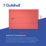 Exacompta Guildhall Document Wallet Foolscap Pink (Pack of 50) GDW1-PNK