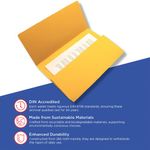 Exacompta Guildhall Document Wallet Foolscap Yellow (Pack of 50) GDW1-YLW