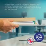 Exacompta Guildhall Square Cut Folder 315gsm Foolscap Buff (Pack of 100) FS315-BUFZ