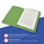 Exacompta Guildhall Square Cut Folder 315gsm Foolscap Green (Pack of 100) FS315-GRNZ