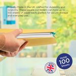 Exacompta Guildhall Square Cut Folder 315gsm Foolscap Yellow (Pack of 100) FS315-YLWZ