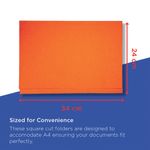 Exacompta Guildhall Square Cut Folder 315gsm Foolscap Orange (Pack of 100) FS315-ORGZ