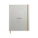 Clairefontaine Rhodiarama Notebook 80 Lined Pages A4+ Silver Cover 117701C