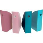 Exacompta Skandi Mag-Cube Magazine File Assorted (Pack of 4) 182606SETD
