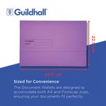 Guildhall Document Wallets Foolscap Violet (Pack of 50) GDW1-VLT