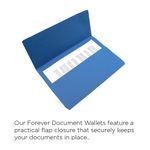 Exacompta Forever Document Wallet Manilla Foolscap Bright Blue (Pack of 25) 211/5001