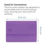 Exacompta Forever Document Wallet Manilla Foolscap Bright Purple (Pack of 25) 211/5005