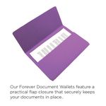 Exacompta Forever Document Wallet Manilla Foolscap Bright Purple (Pack of 25) 211/5005