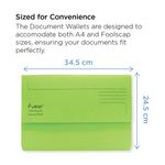 Exacompta Forever Document Wallet Manilla Foolscap Bright Green (Pack of 25) 211/5004