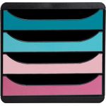 Exacompta Skandi Big Box Recycled 4 Drawer Set Assorted 310606D