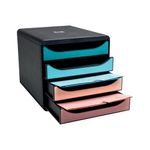 Exacompta Skandi Big Box Recycled 4 Drawer Set Assorted 310606D