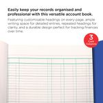 Exacompta Guildhall Account Book 80 Pages 3 Cash Columns 31/3 1015