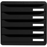 Exacompta Big Box Plus 5 Drawer Set Black 309714D