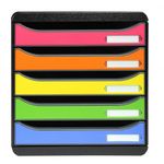 Exacompta Iderama Big Box Plus 5 Drawer Set Harlequin 309798D