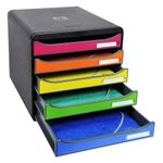 Exacompta Iderama Big Box Plus 5 Drawer Set Harlequin 309798D